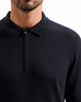 No Excess Half Zip Knit Sweater | Black