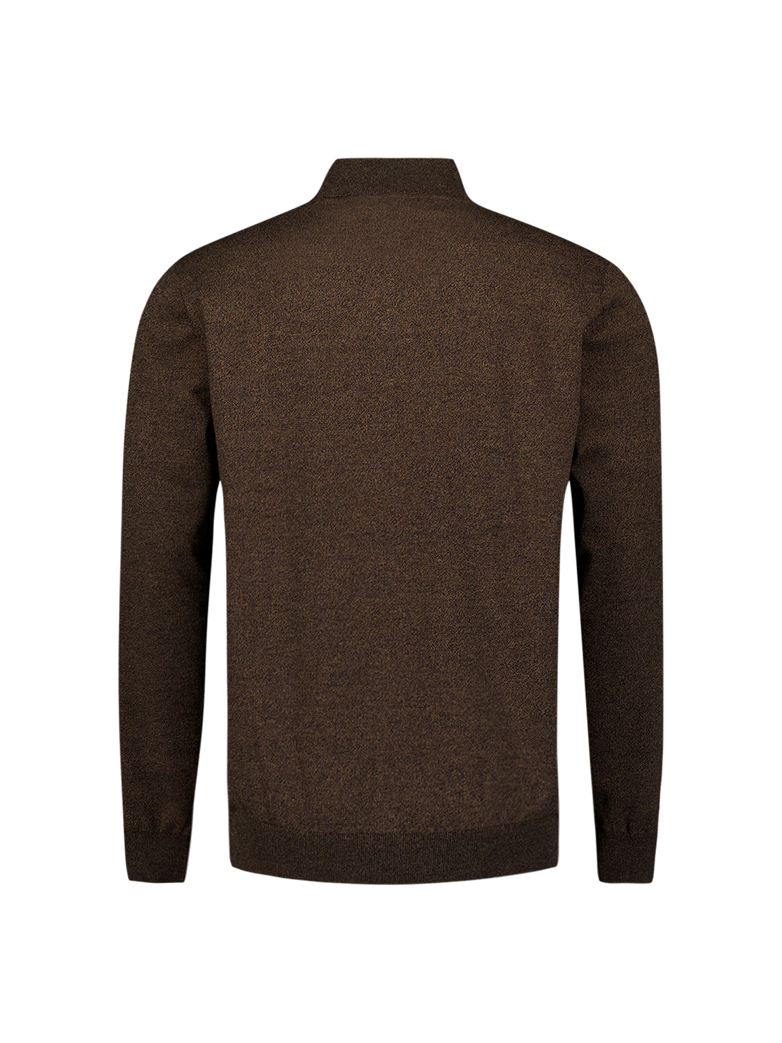 No Excess Half Zip Melange Knit Sweater | Taupe