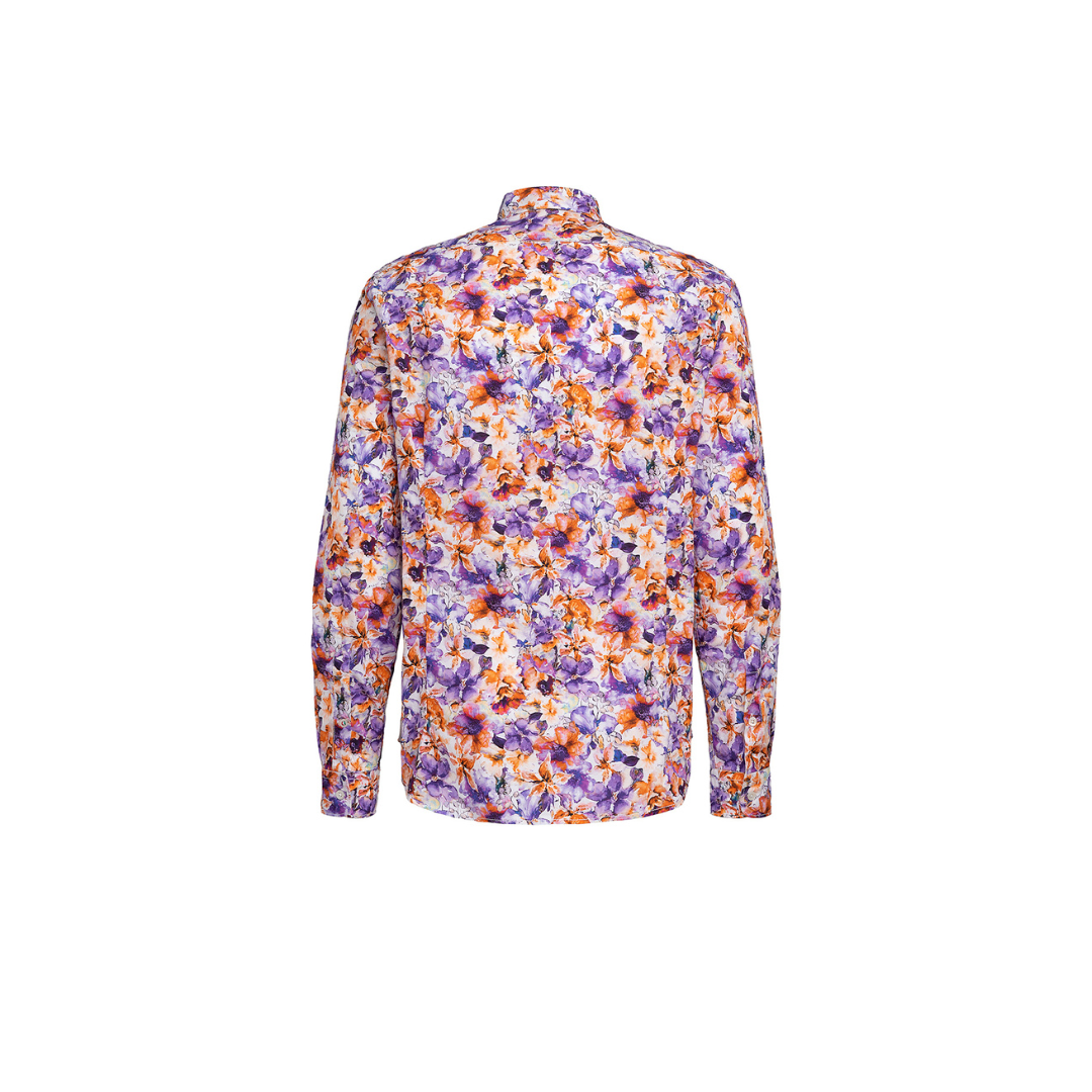 Fil Noir Vibrant Floral Shirt | Orange/Purple