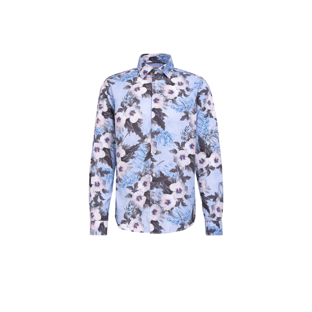 Fil Noir Treviso Hibiscus Shirt | Blue