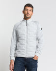 No Excess Mixed Knit Jacket | Chalk