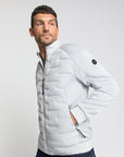 No Excess Mixed Knit Jacket | Chalk
