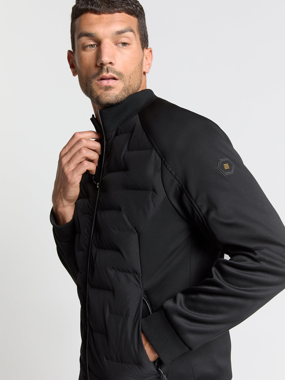 Jacket No Color No Excess Mixed Knit Jacket | Black – LIFE FOR MEN