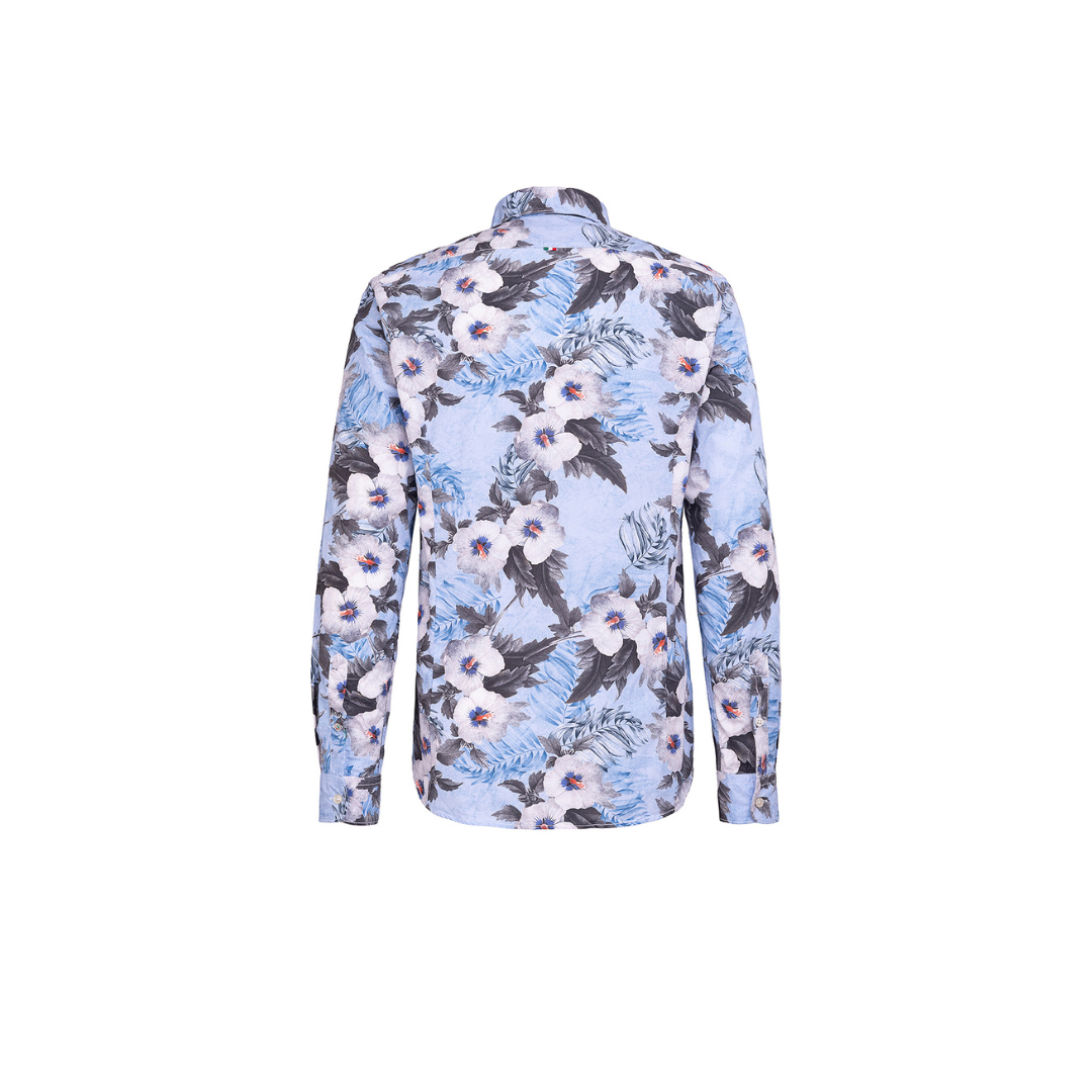 Fil Noir Treviso Hibiscus Shirt | Blue