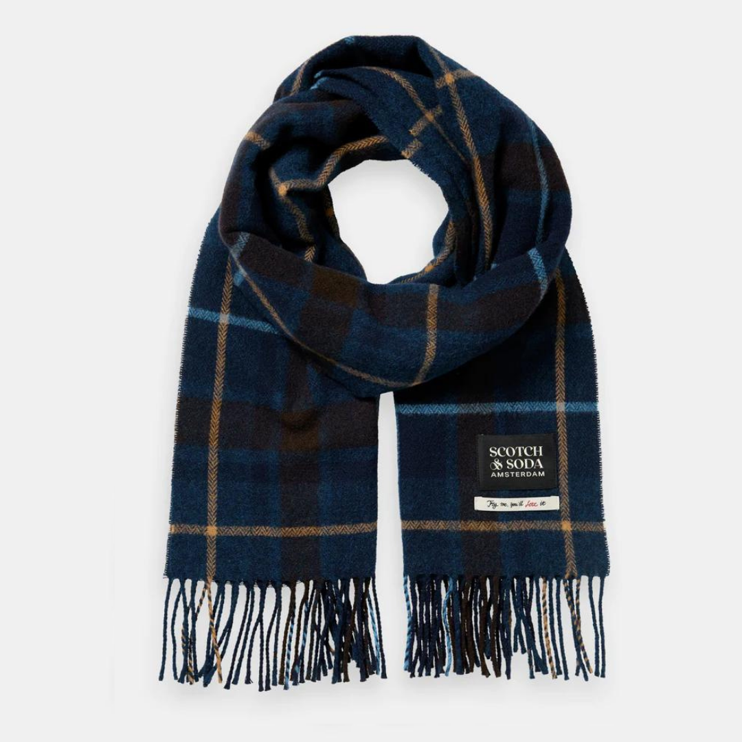 Scotch &amp; Soda Wool Blend Check Scarf