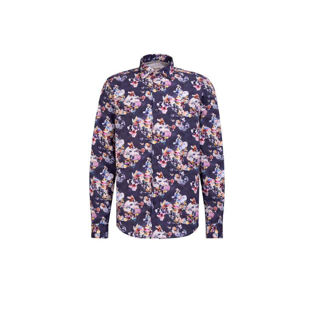 Fil Noir Bryt Watercolours Shirt | Indigo