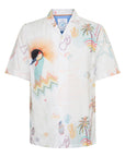A Fish Named Fred Short Sleeve Shirt | Crane Collage White