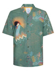 A Fish Named Fred Short Sleeve Shirt | Crane Collage Green
