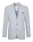 A Fish Named Fred Linen Blazer | Sky Stripe