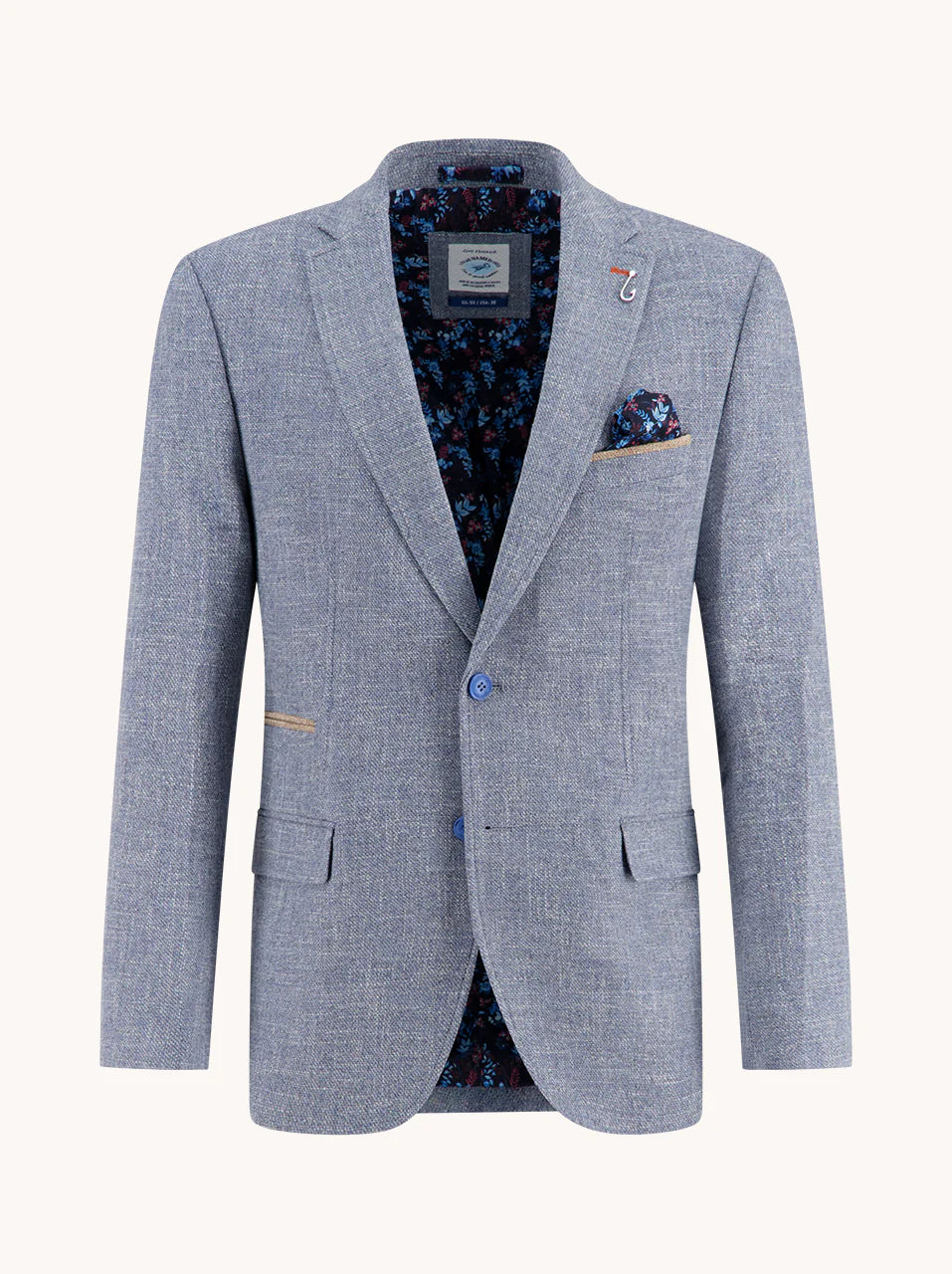 A Fish Named Fred Structure Blazer | Gorm Blue 608