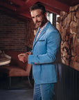 A Fish Named Fred Cord Rib Blazer | Sky Blue 608