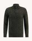 A Fish Named Fred Button Neck Knit | Hedge Green