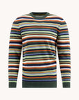 A Fish Named Fred Edinburgh Stripe Knit | Hedge Green 072