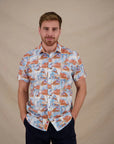 A Fish Named Fred Short Sleeve Shirt | Island in the Sun Orange