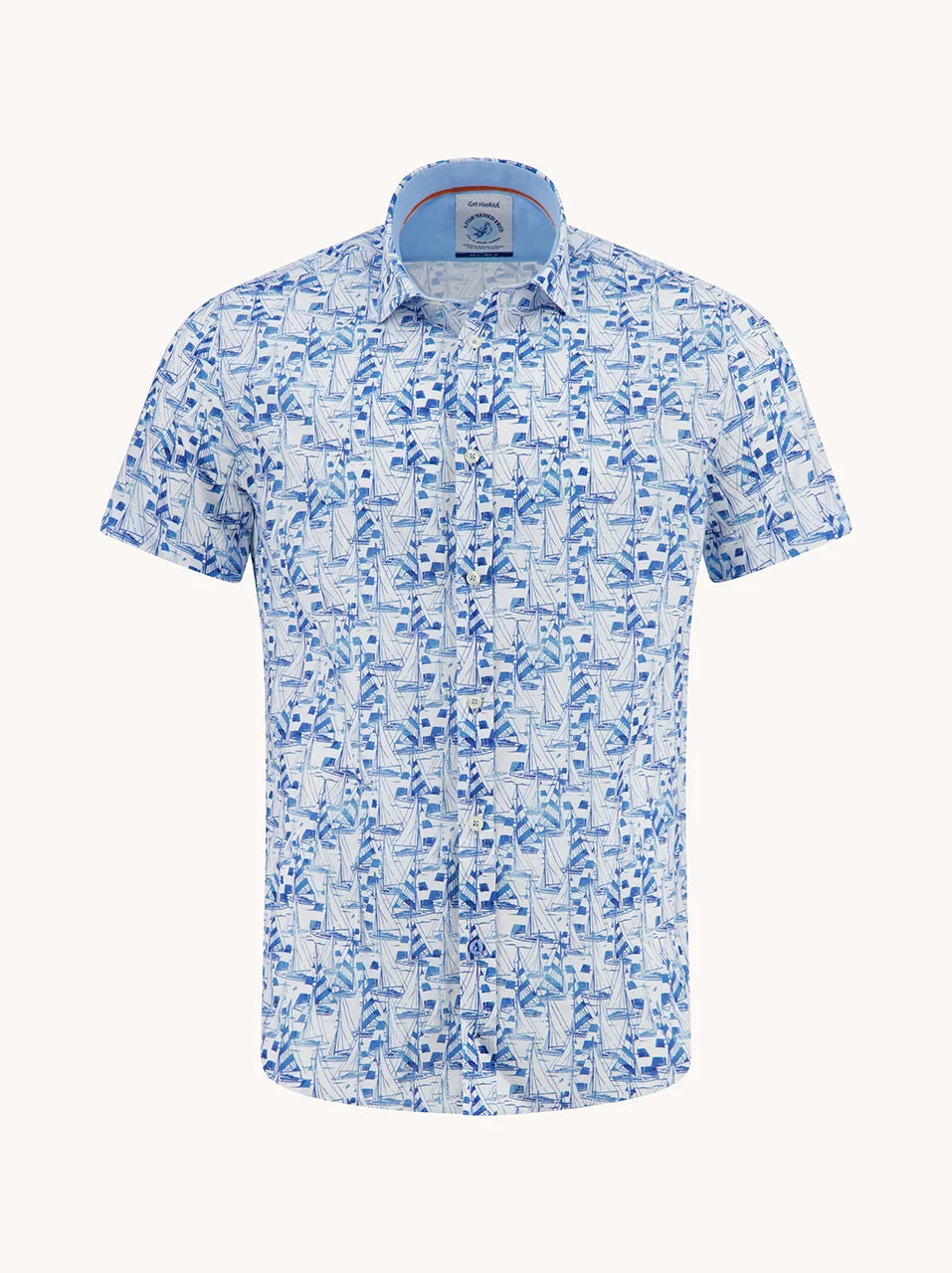 A Fish Named Fred Short Sleeve Shirt | Sail Away Blue