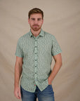 A Fish Named Fred Short Sleeve Shirt | Shadey Seagreen