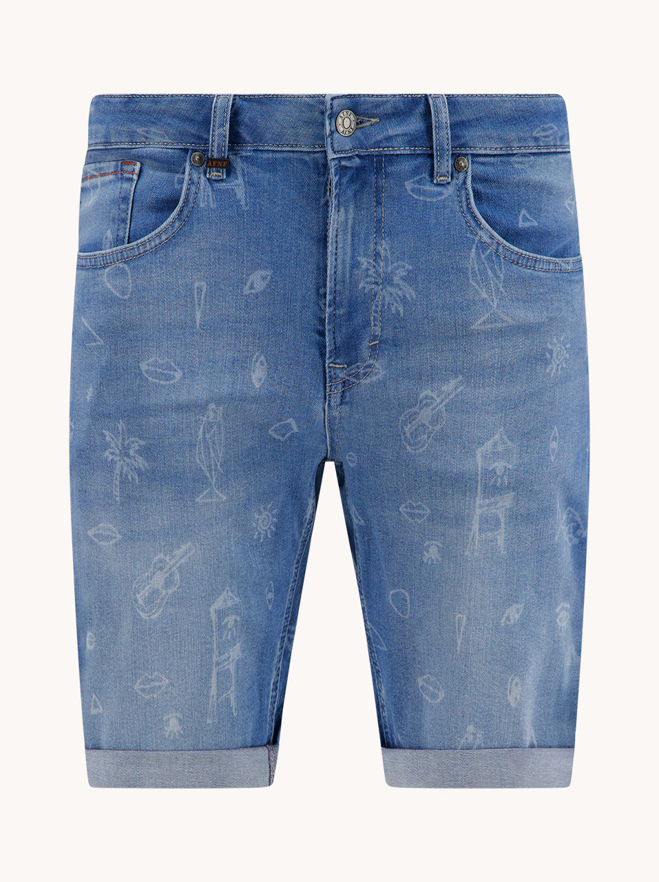 A Fish Named Fred Printed Denim Short | Sketch Denim