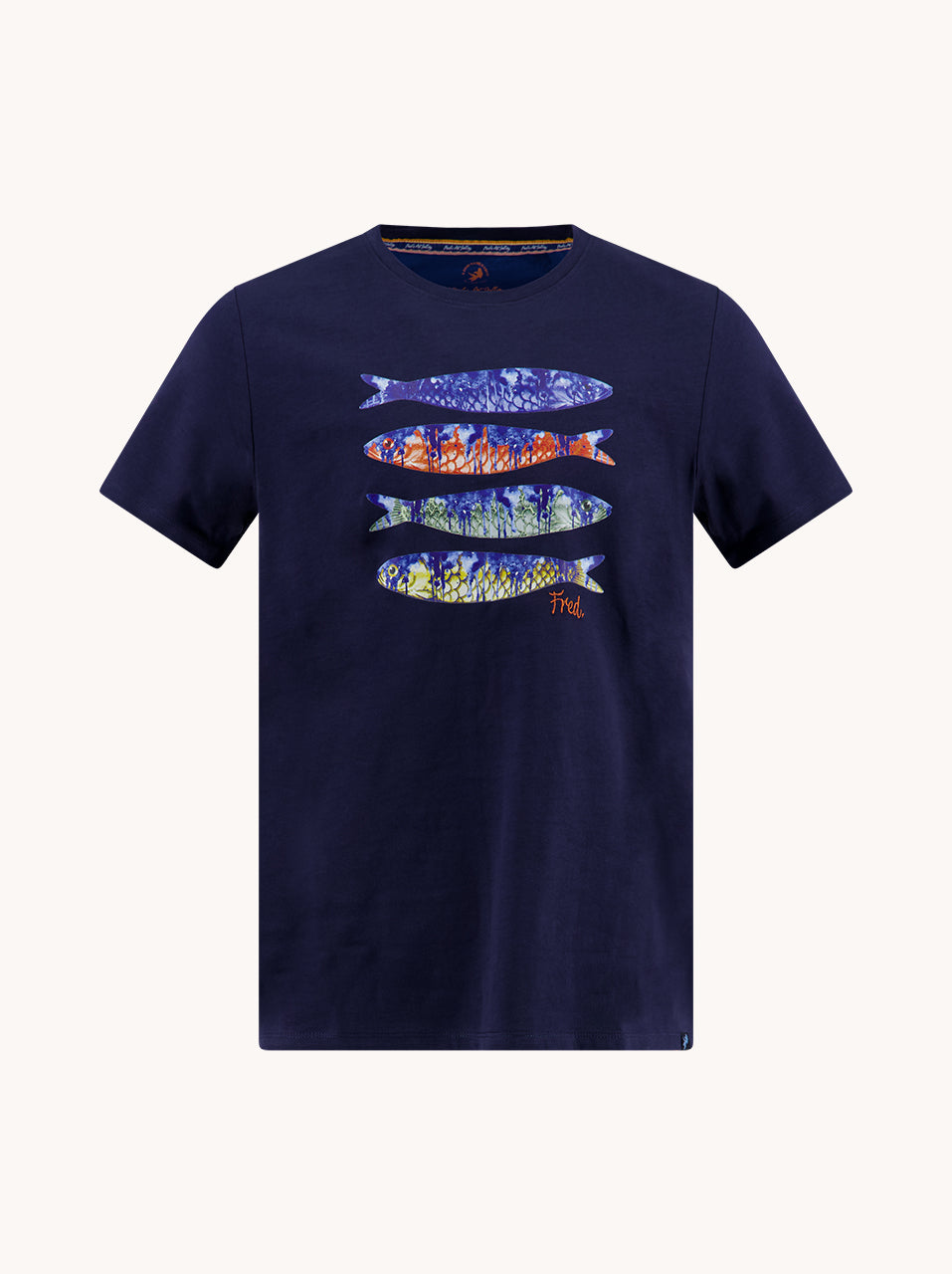 A Fish Named Fred Sardines T-Shirt | Navy