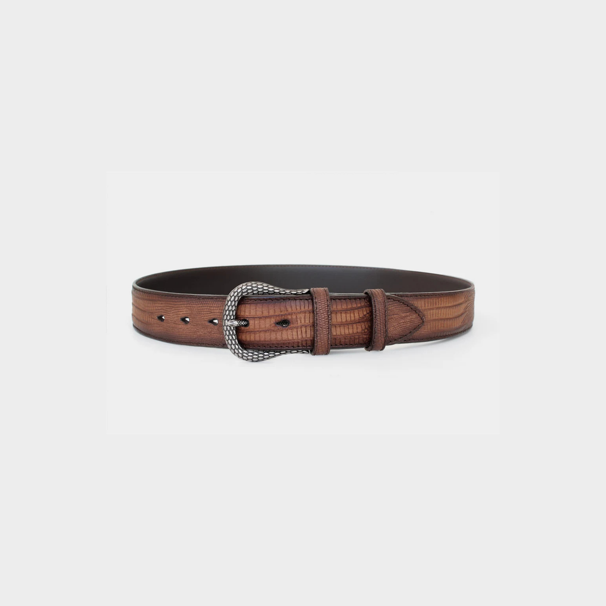 Robert Charles Leather Belt |  Tan Snake