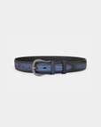 Robert Charles Leather Belt |  Navy Snake