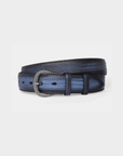 Robert Charles Leather Belt |  Navy Snake