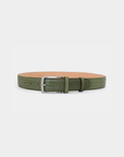 Robert Charles Leather Belt |  1504 Olive Snake Skin