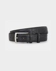 Robert Charles Leather Belt |  1502 Black Crocodile