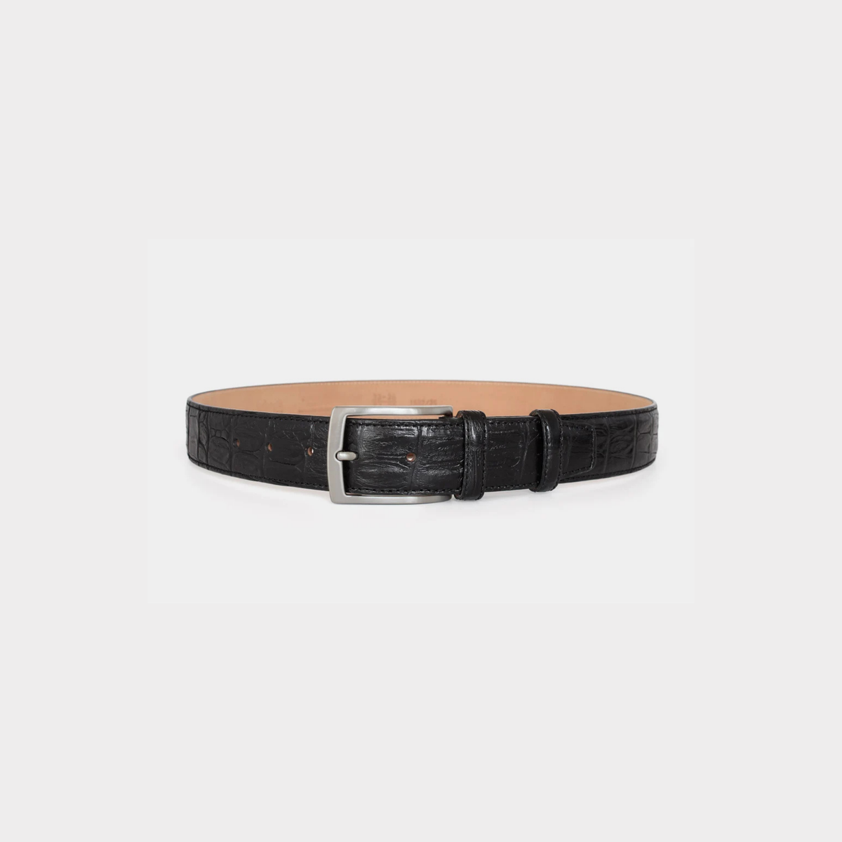 Robert Charles Leather Belt |  1502 Black Crocodile