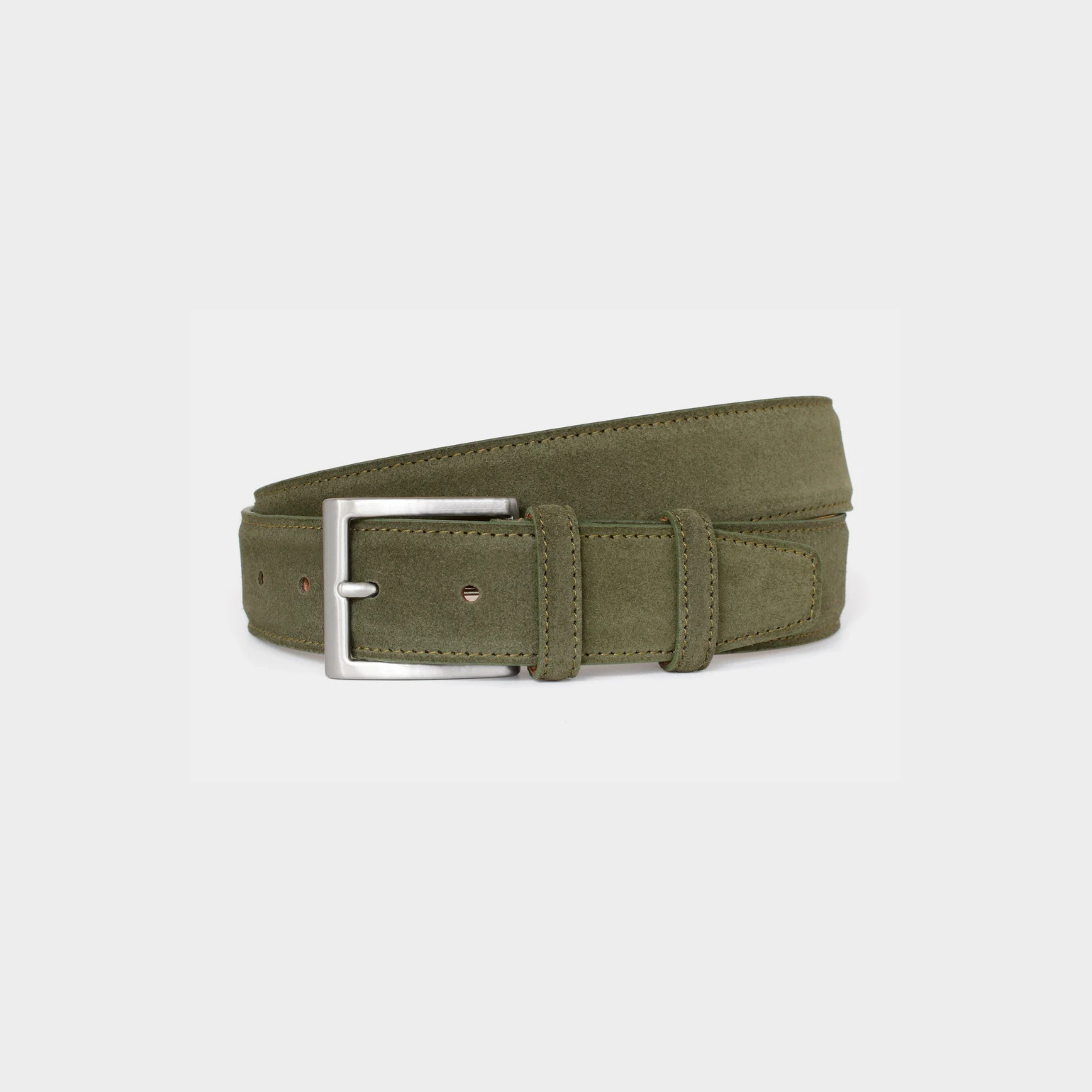 Robert Charles Leather Belt | 1511 Olive Suede