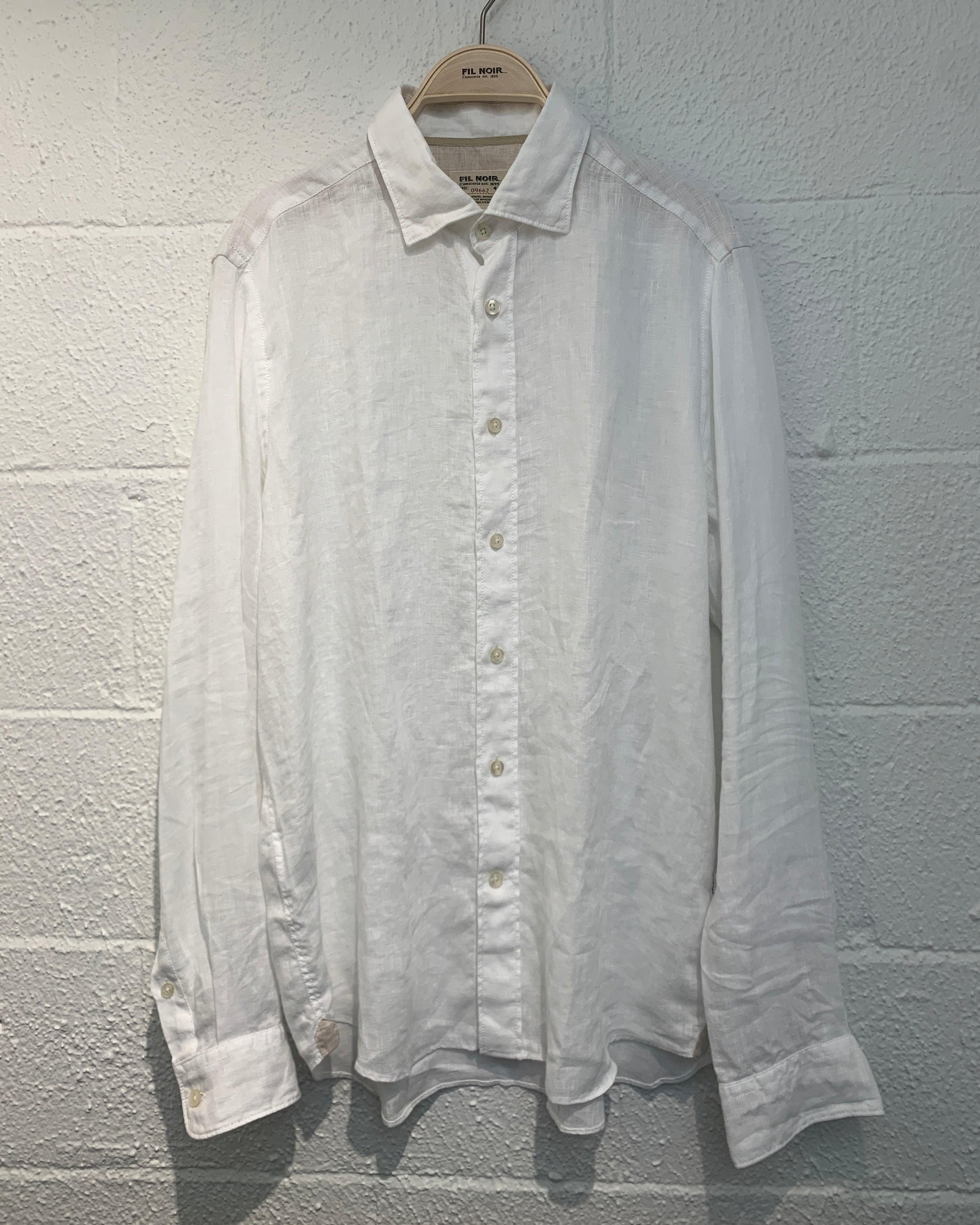 Fil Noir Roma Linen Shirt | White