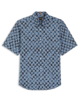 BOSS ORANGE Rash Printed Short Sleeve Shirt | Open Blue