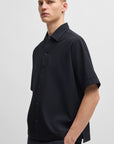BOSS ORANGE Lapoully Short Sleeve Shirt | Dark Blue