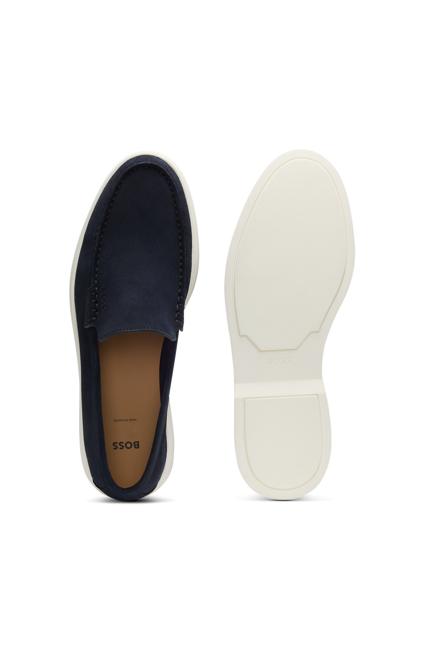 BOSS Sienne Suede Loafer | Navy