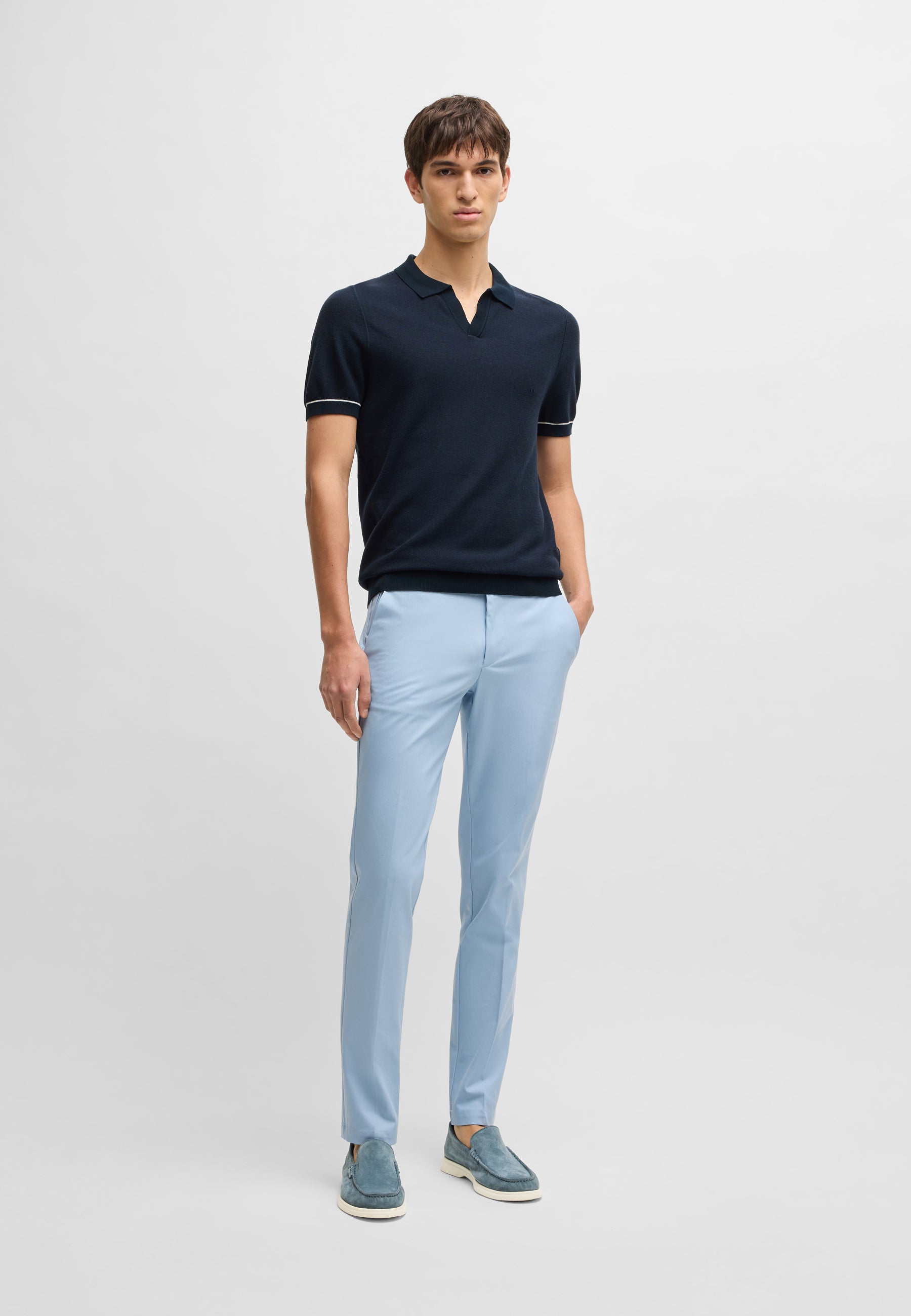 BOSS Sienne Suede Loafer | Denim Blue