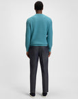 BOSS Imberto Basketweave Cotton Knit | Teal