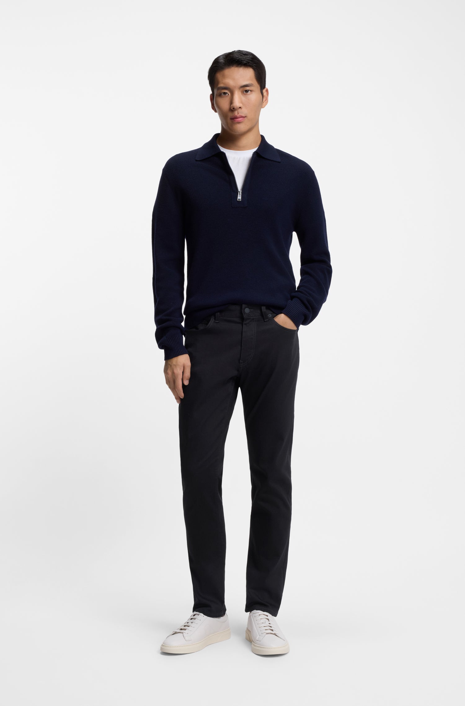 BOSS P-Delaware Slim Fit Pants | Navy 954