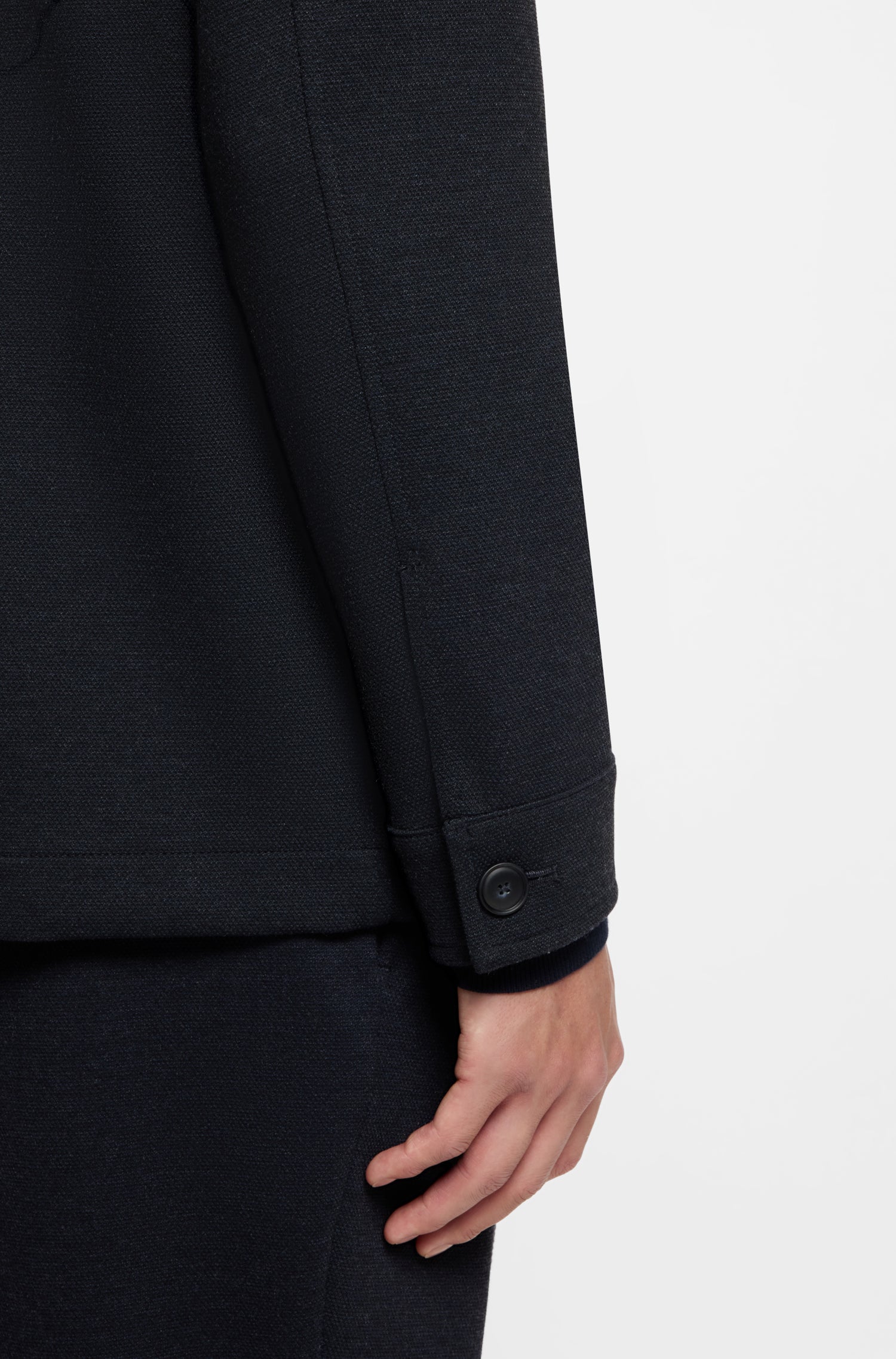 BOSS Carper Stretch Overshirt Jacket | Navy
