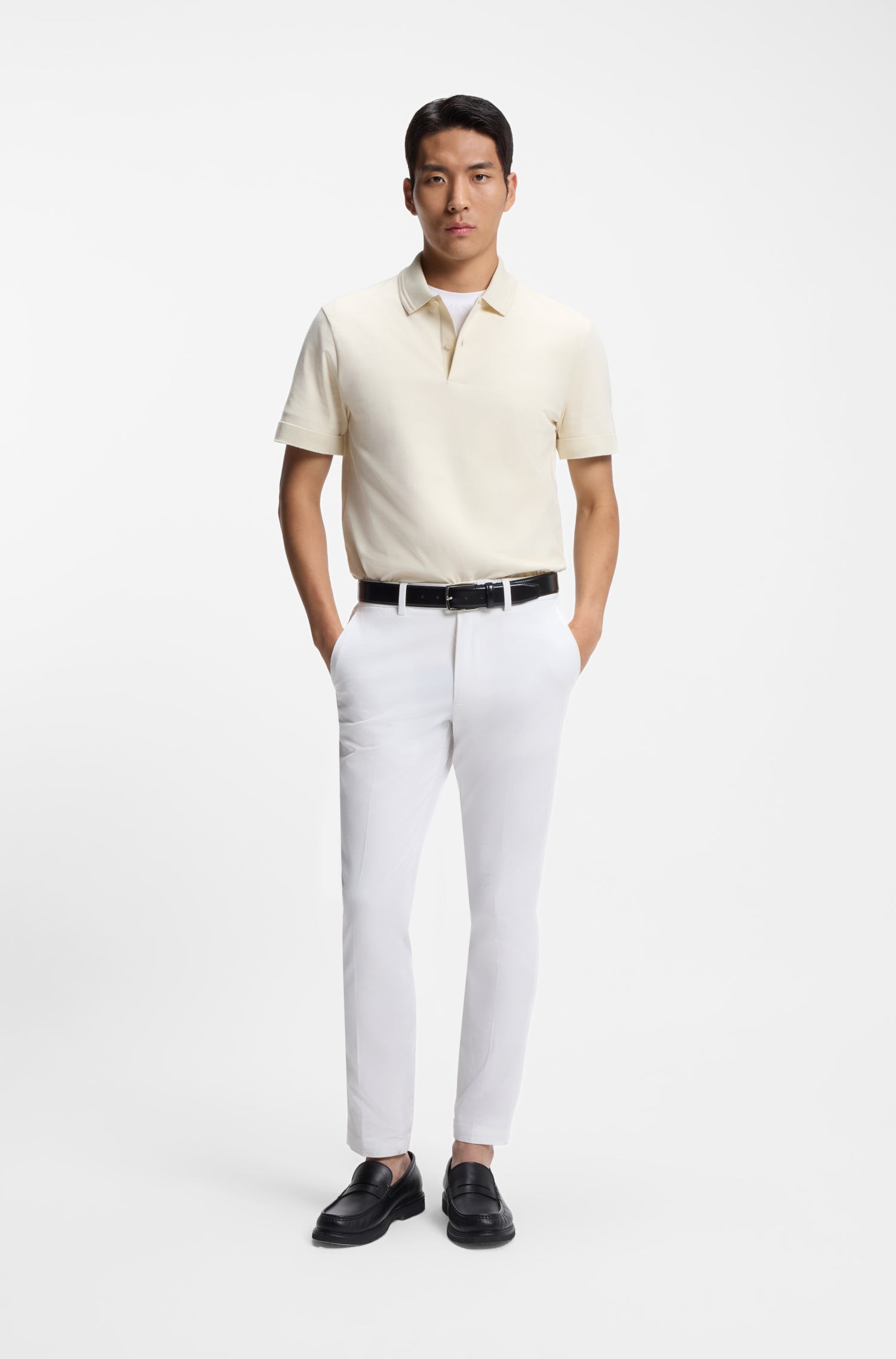 BOSS Parlay Polo | Open White