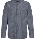Fil Noir Long Sleeve Shirt | Navy Stripes