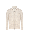 Gran Sasso Giubino Wool Zip Polo Cardigan | Oat
