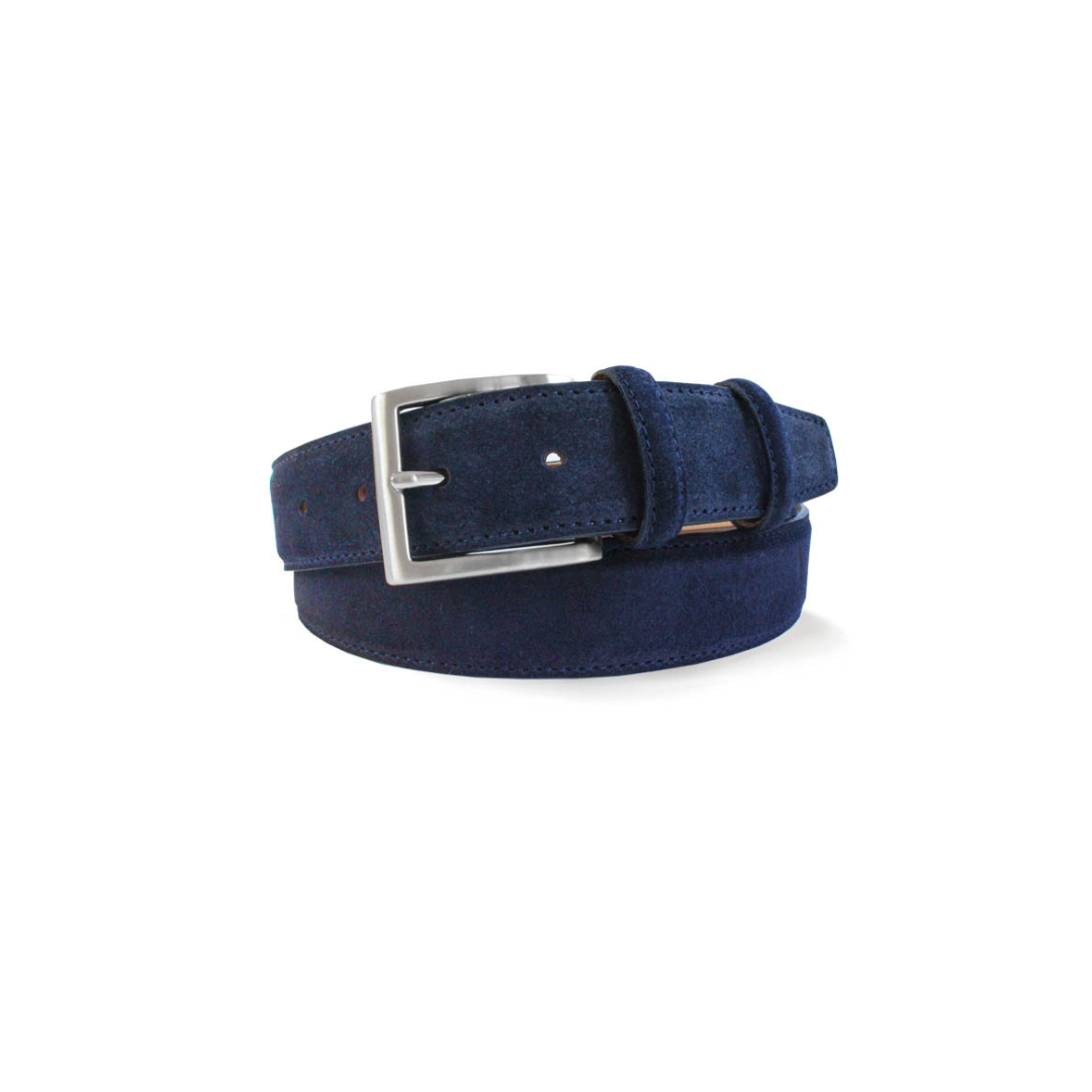 Robert Charles Leather Belt | 1511 Navy Suede