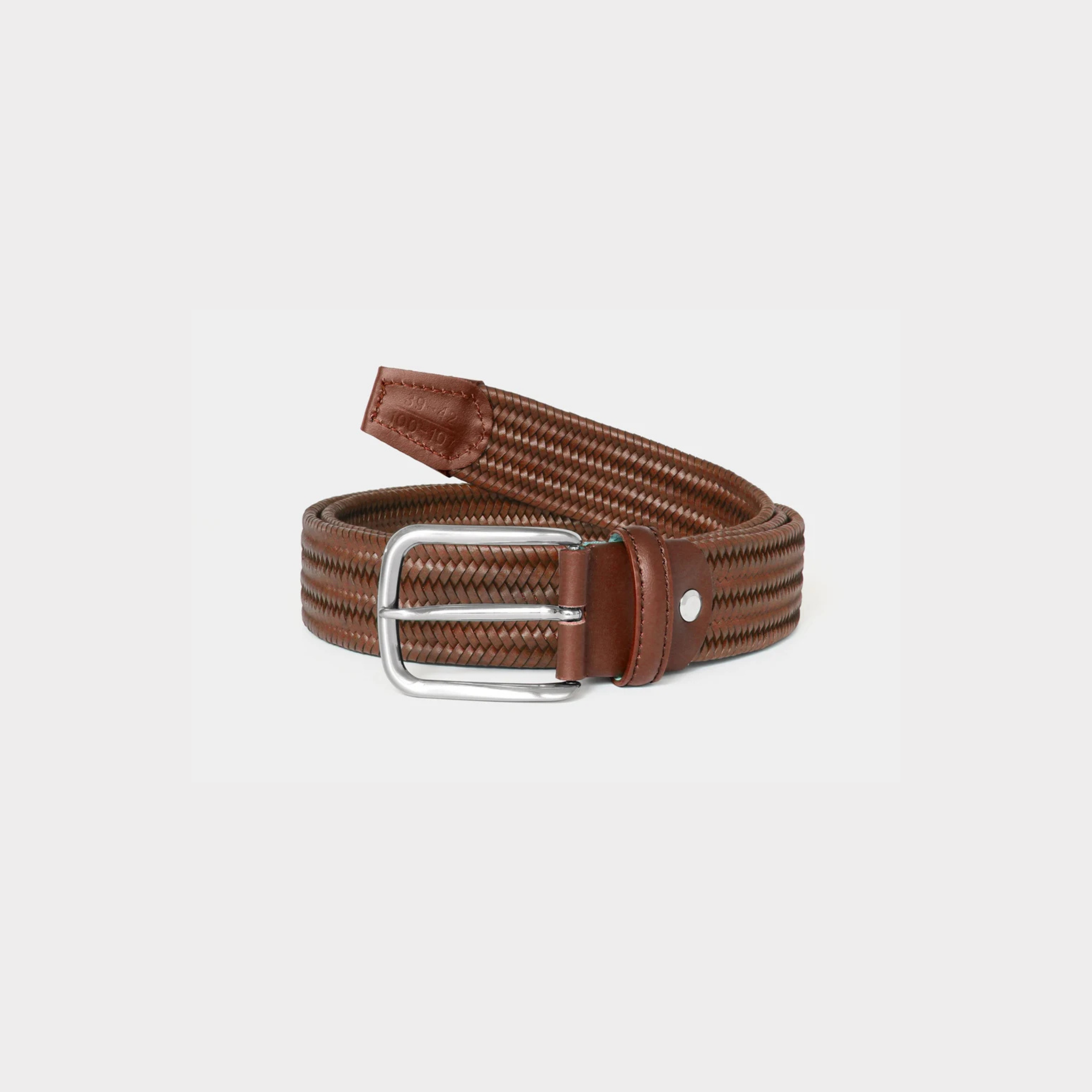 Robert Charles Woven Elastic Leather Belt | 1068 Tan