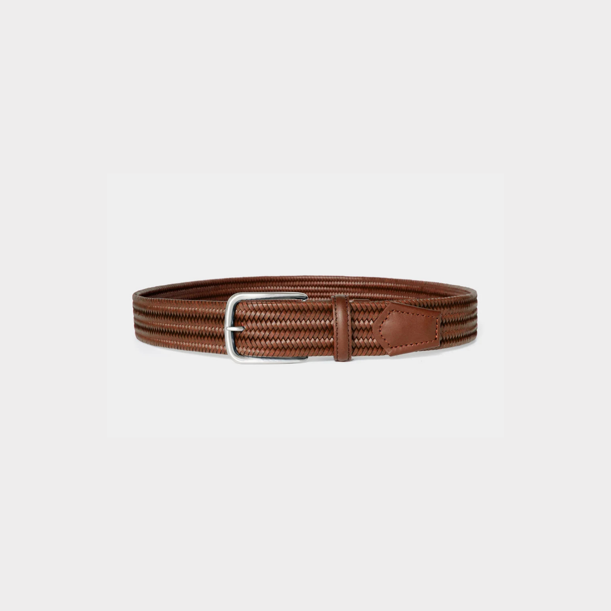 Robert Charles Woven Elastic Leather Belt | 1068 Tan
