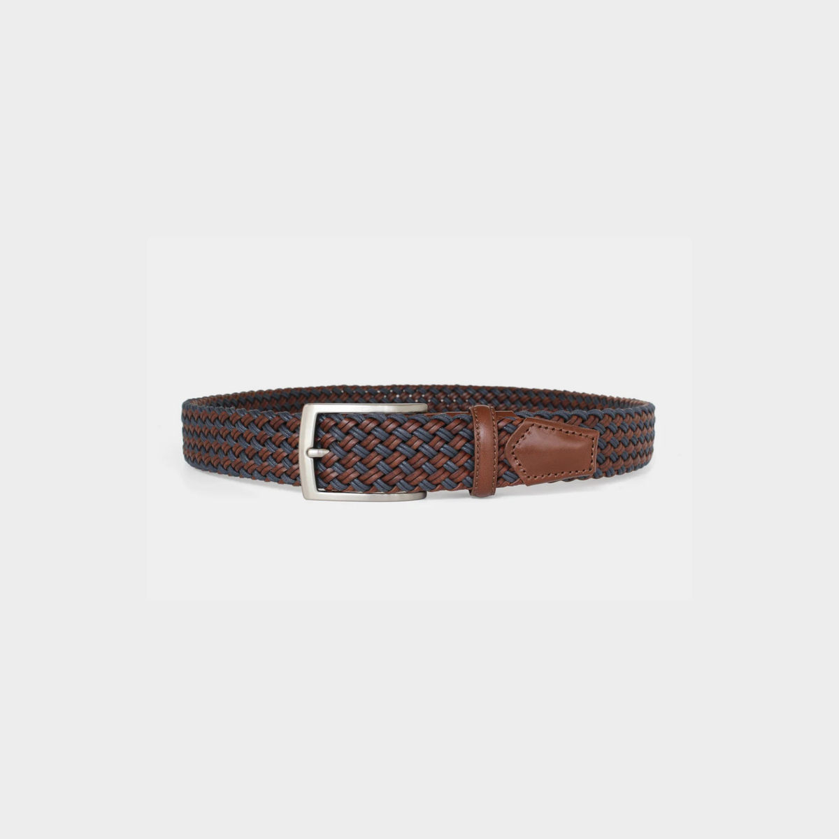 Robert Charles Woven Leather Belt | 1004 Brown/Blue