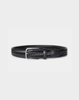 Robert Charles Woven Leather Belt | 1105 Black