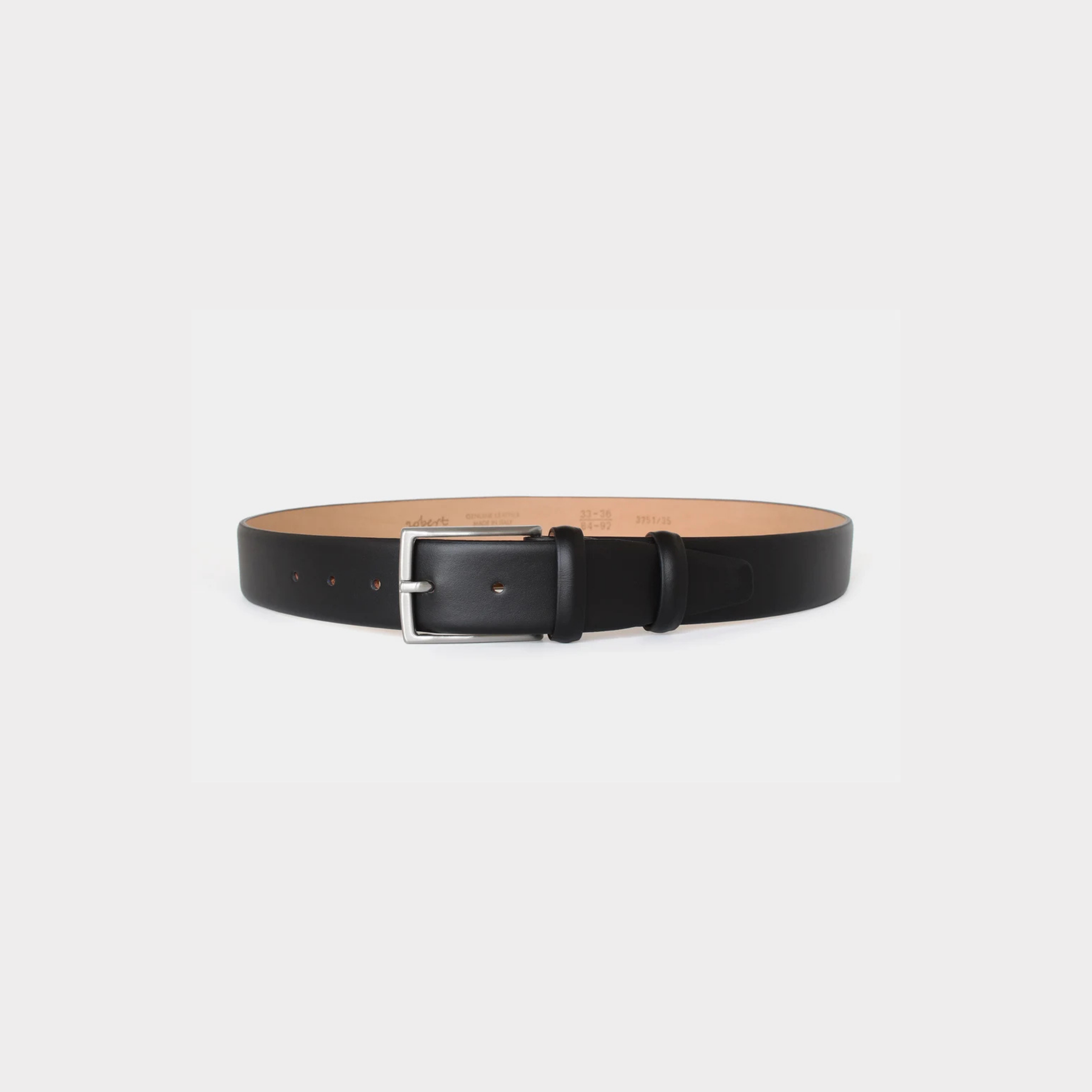 Robert Charles Leather Belt | Feather Edge Black