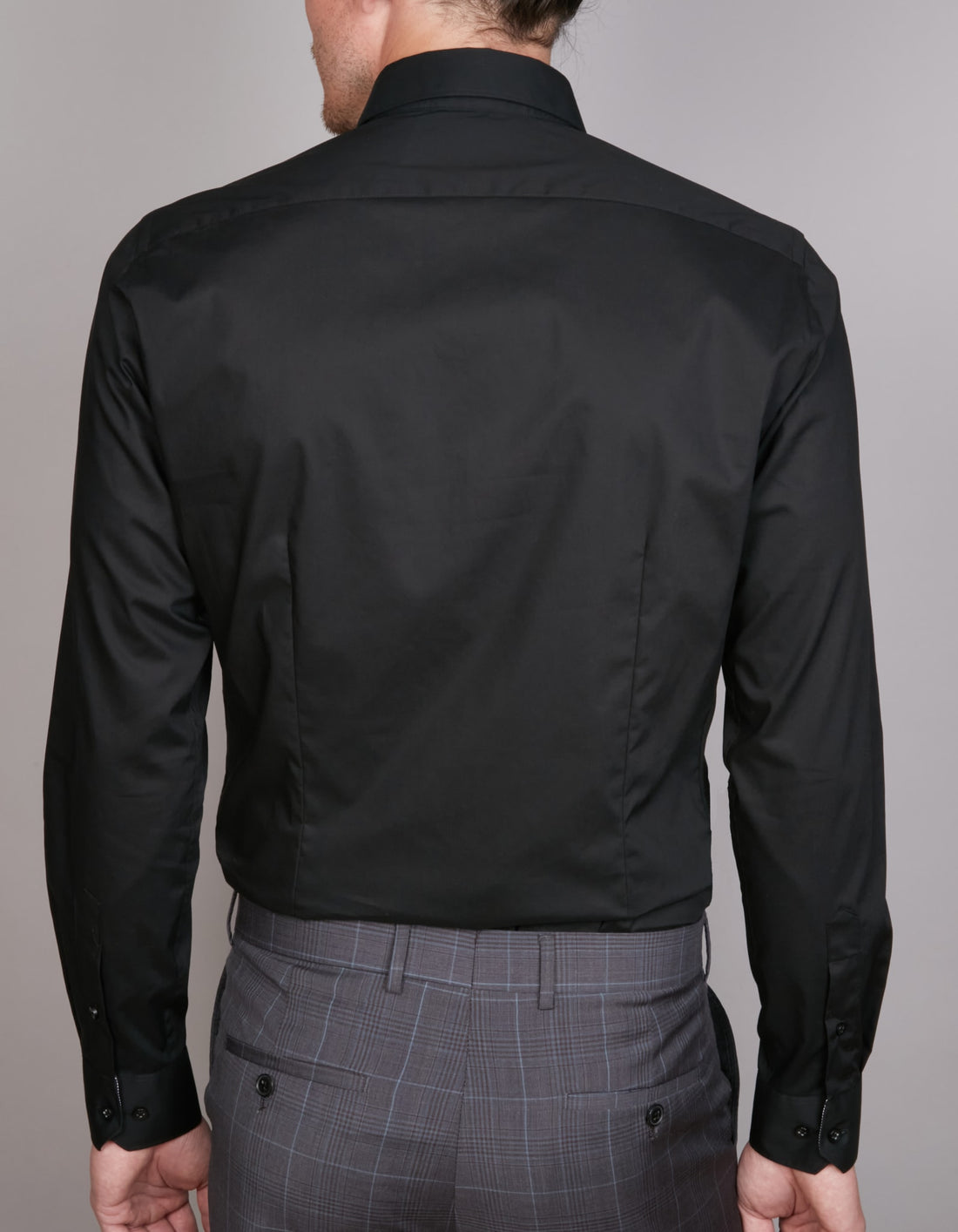 Abelard Santo Slim Spec Long Sleeve Shirt | Black