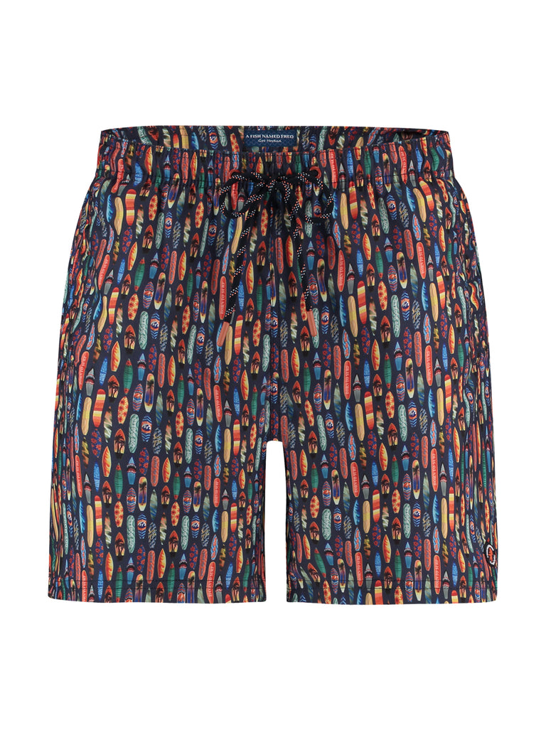White Stuff Ventnor Geo Fish Swimshort In Navy Print