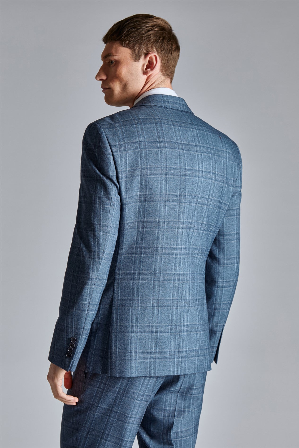 Ted Baker Adlers Suit | Mid Blue Check