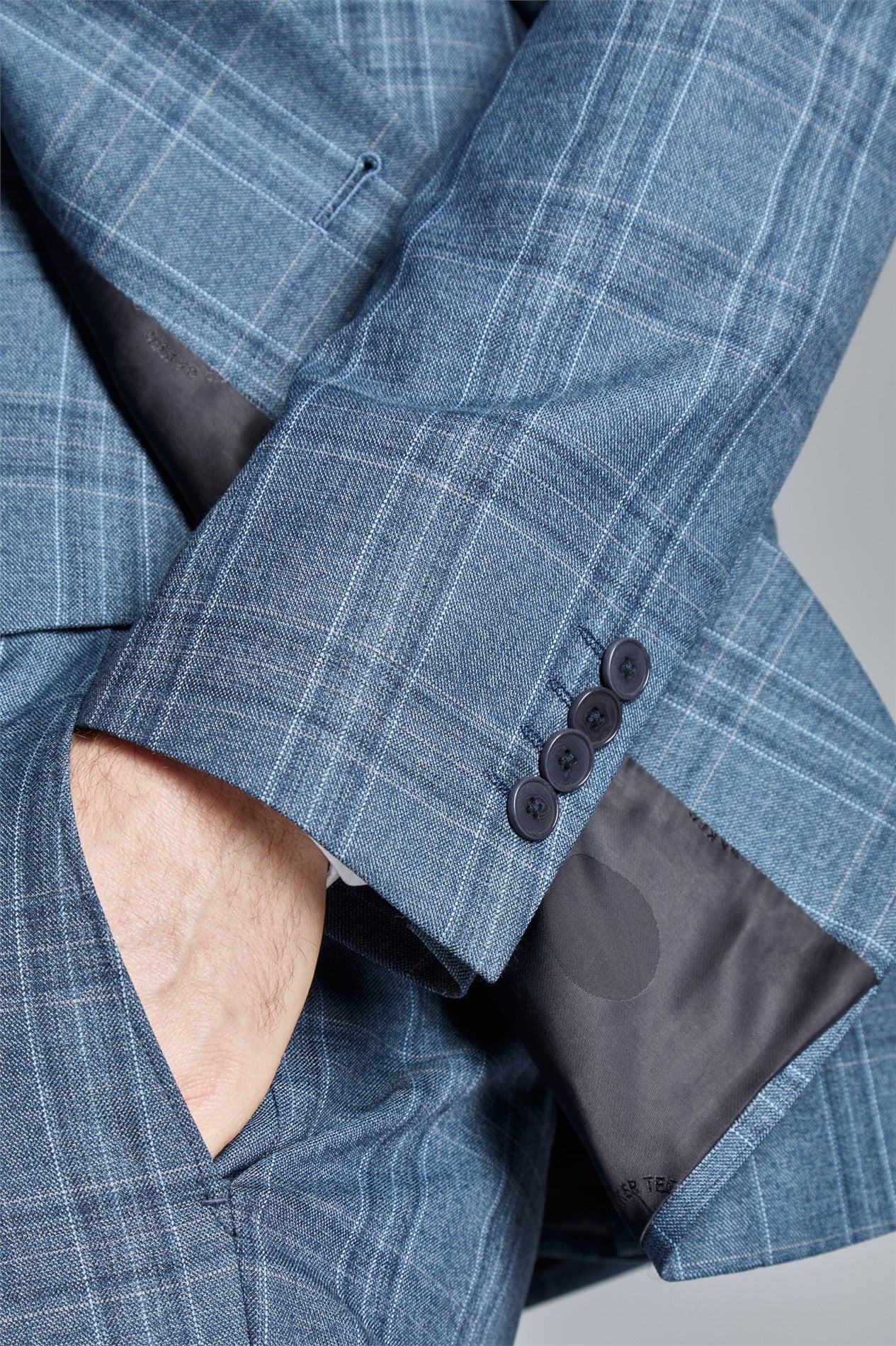 Ted Baker Adlers Suit | Mid Blue Check